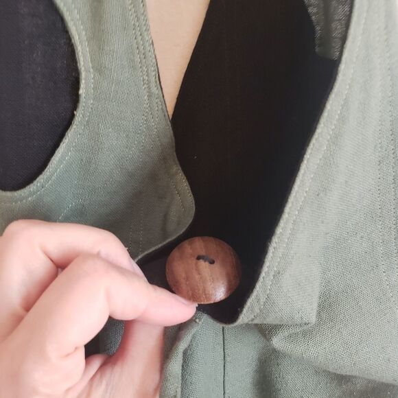 Handmade LINEN boho hobo bag reversible crossbody - Picture 5 of 12